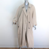 A.W.A.K.E. Mode Oversize Trench Coat Beige Ramie One Size Double Breasted Jacket