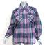 Isabel Marant Etoile Blouse Bethany Purple Plaid Size 36 Snap-Front Shirt