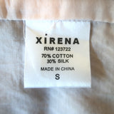 XIRENA Gable Midi Skirt Beige Printed Cotton-Silk Size Small