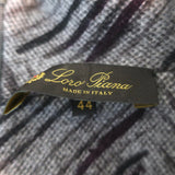 Loro Piana Printed Cashmere Belted Cap Sleeve Dress Gray Size 44