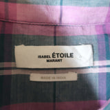 Isabel Marant Etoile Blouse Bethany Purple Plaid Size 36 Snap-Front Shirt