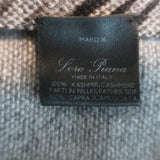 Loro Piana Printed Cashmere Belted Cap Sleeve Dress Gray Size 44