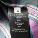 Isabel Marant Etoile Blouse Bethany Purple Plaid Size 36 Snap-Front Shirt