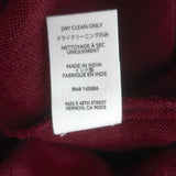 THE GREAT Heirloom Rose Western Pullover Sweater Wine Wool-Blend Size 0