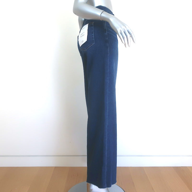 FRAME Le Slim Palazzo Raw Hem Wide Leg Jeans Celebrity Stretch Denim Size 25 NEW