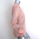 Forte Forte Button Down Shirt Peach Cotton-Silk Voile Size III Long Sleeve Top