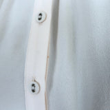 Ulla Johnson Clemens Tie-Neck Blouse Cream Crepe Size 2 Long Sleeve Top