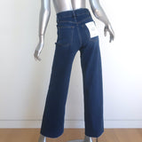 FRAME Le Slim Palazzo Raw Hem Wide Leg Jeans Celebrity Stretch Denim Size 25 NEW