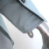 Brunello Cucinelli Silk Western Shirt Baby Blue Size Small Long Sleeve Blouse