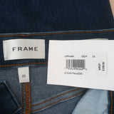 FRAME Le Slim Palazzo Raw Hem Wide Leg Jeans Celebrity Stretch Denim Size 25 NEW