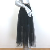 Brunello Cucinelli Tulle Midi Skirt Black Size US 6