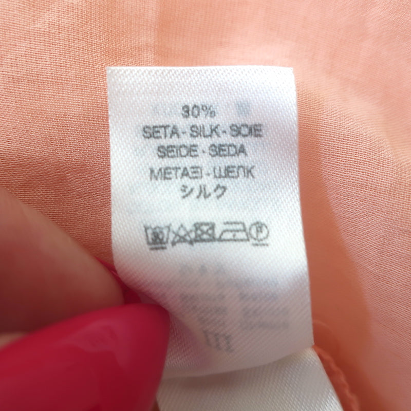Forte Forte Button Down Shirt Peach Cotton-Silk Voile Size III Long Sleeve Top