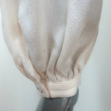Ulla Johnson Clemens Tie-Neck Blouse Cream Crepe Size 2 Long Sleeve Top