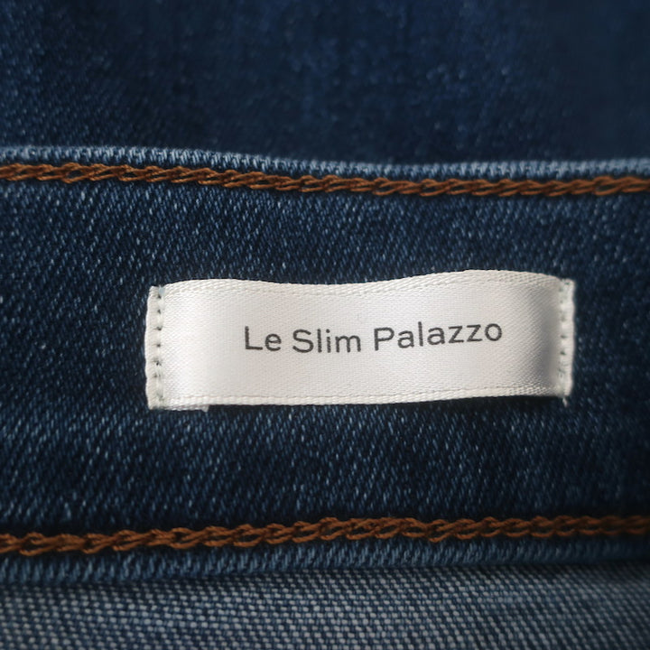 FRAME Le Slim Palazzo Raw Hem Wide Leg Jeans Celebrity Stretch Denim Size 25 NEW