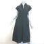 Christian Dior Collared Midi Dress Black Wool-Silk Shantung Size US 8