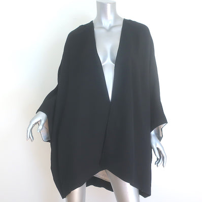 Rick Owens Tecuatl S/S 20 Cape Jacket Black Wool Crepe Size US 6