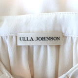 Ulla Johnson Clemens Tie-Neck Blouse Cream Crepe Size 2 Long Sleeve Top