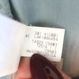 Brunello Cucinelli Silk Western Shirt Baby Blue Size Small Long Sleeve Blouse