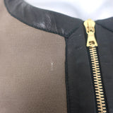 Marni Short Sleeve Zip-Up Leather Jacket Brown Nubuck Size 42