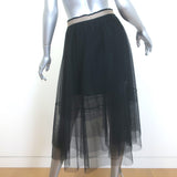 Brunello Cucinelli Tulle Midi Skirt Black Size US 6