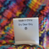 STAUD Eloise Cardigan Pink/Multi Space Dye Knit Size Small V-Neck Sweater