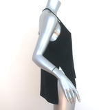 Elizabeth and James V-Neck Racerback Tank Top Black Crepe Size Small