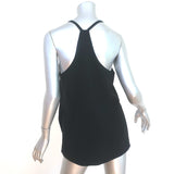 Elizabeth and James V-Neck Racerback Tank Top Black Crepe Size Small