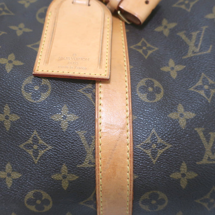 Louis Vuitton Keepall 55 Monogram Canvas Duffle Bag Brown W/ Tag, Lock, Key