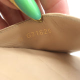 Chanel Quilted Lambskin Leather Ankle Strap Block Heel Sandals Beige Size 36.5