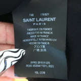 Saint Laurent Floral Print Ruffled Mini Dress Black Silk Georgette Size 40