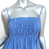 Ciao Lucia Midi Dress Umbria Marine Blue Smocked Cotton Size Small NEW