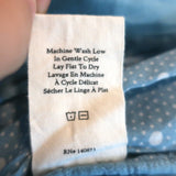 LoveShackFancy Mini Skirt Adia Blue Polka Dot Print Cotton Size Petite