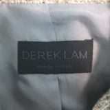 Derek Lam Belted Tweed Double Breasted Coat Taupe Wool-Blend Size 8