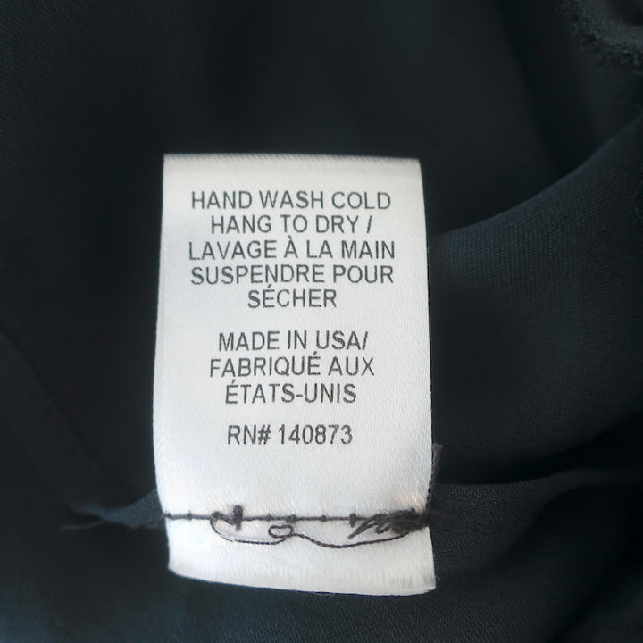 LoveShackFancy Ruffle Mini Skirt Navy Silk Size 2