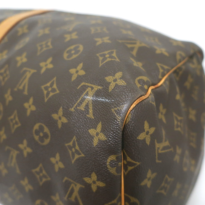 Louis Vuitton Keepall 55 Monogram Canvas Duffle Bag Brown W/ Tag, Lock, Key