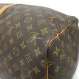 Louis Vuitton Keepall 55 Monogram Canvas Duffle Bag Brown W/ Tag, Lock, Key