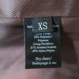 Co Plaid Flannel Belted Blazer Brown/Aqua Wool-Blend Size Extra Small