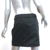 Prada Nylon Belted Mini Skirt Black Size 44