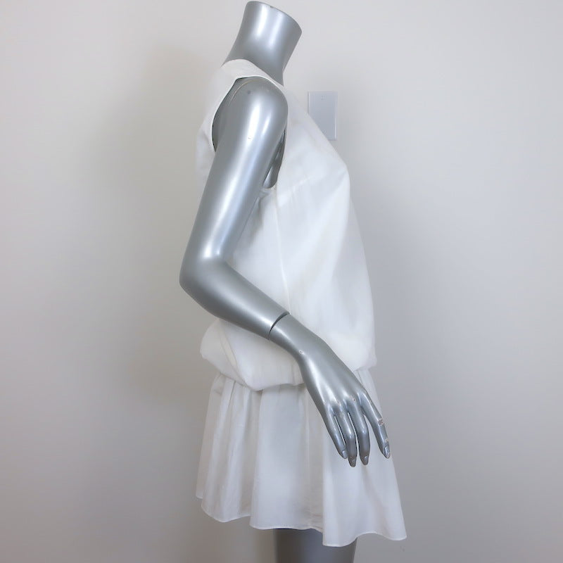 Brunello Cucinelli Monili-Pocket Blouson Mini Dress White Size Medium