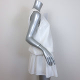 Brunello Cucinelli Monili-Pocket Blouson Mini Dress White Size Medium