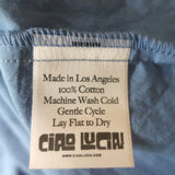 Ciao Lucia Midi Dress Umbria Marine Blue Smocked Cotton Size Small NEW