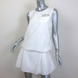 Brunello Cucinelli Monili-Pocket Blouson Mini Dress White Size Medium