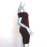 Nicholas Off the Shoulder Velvet Mini Dress Burgundy Size US 4