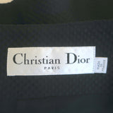 Christian Dior Off the Shoulder Double Breasted Top Black Silk-Blend Size US 6