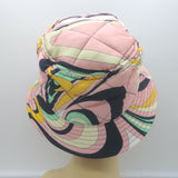 Emilio Pucci Techno Twill Bucket Hat Pink Onde Print Size 1 NEW