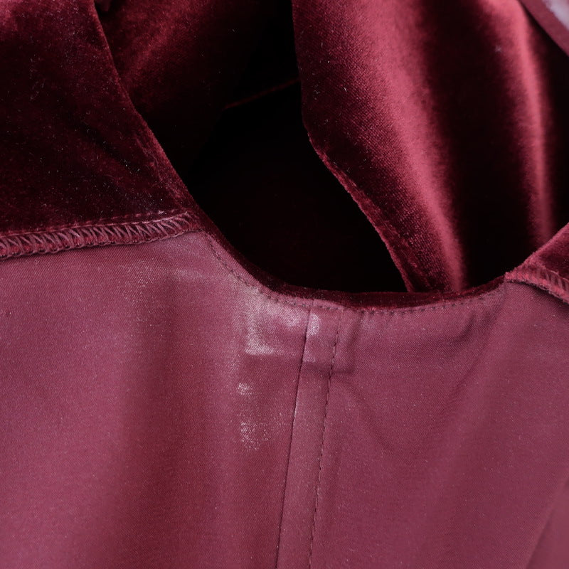 Nicholas Off the Shoulder Velvet Mini Dress Burgundy Size US 4