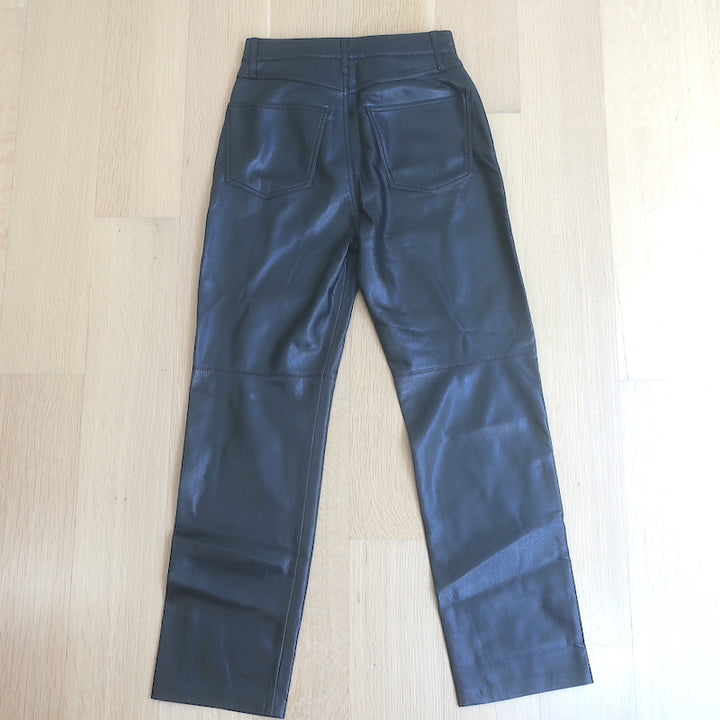 Nanushka Vinni Faux Leather Ankle Pants Black Size Extra Small