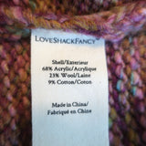 LoveShackFancy Turtleneck Dress Pacifica Pink Intarsia Knit Size Extra Small