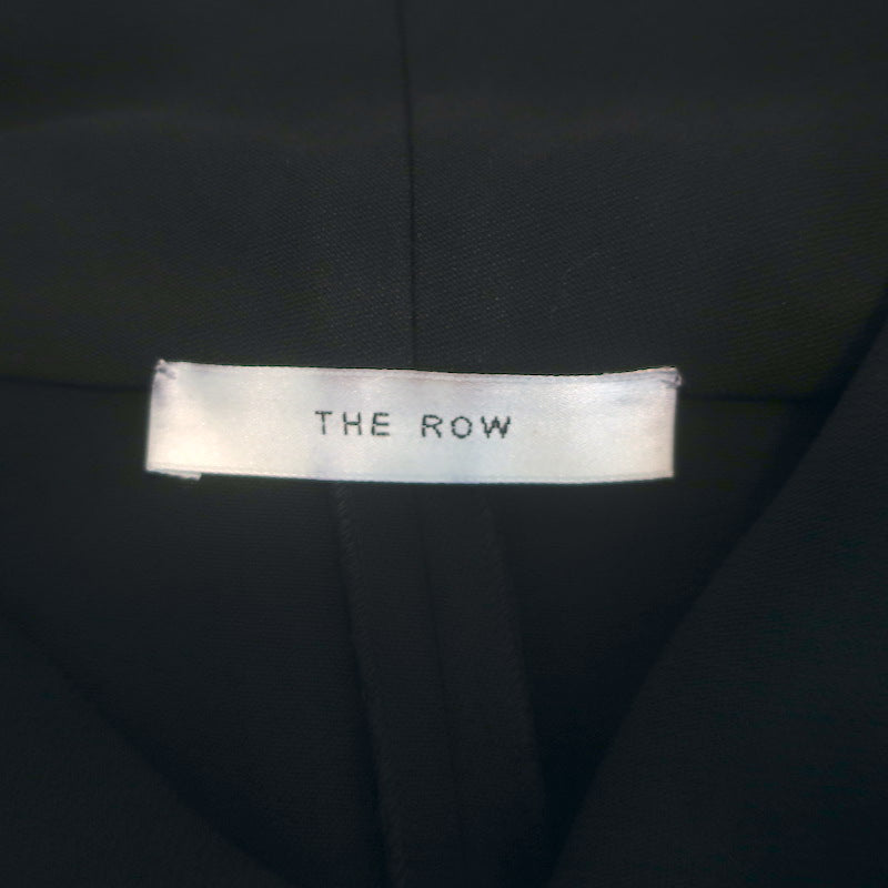 The Row Galya Cowl Neck Sleeveless Top Black Stretch Crepe Size 6