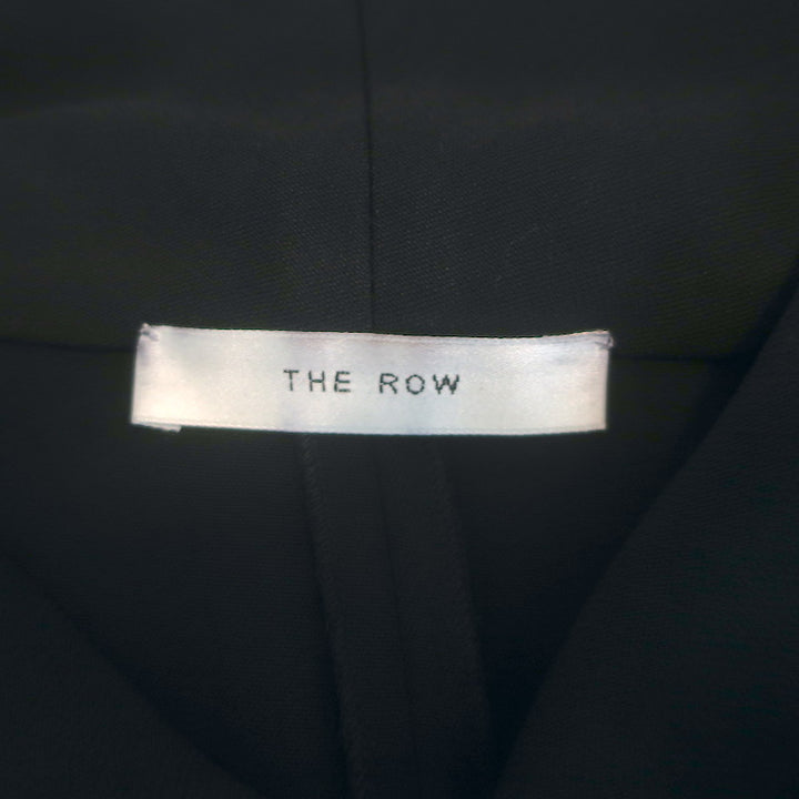 The Row Galya Cowl Neck Sleeveless Top Black Stretch Crepe Size 6
